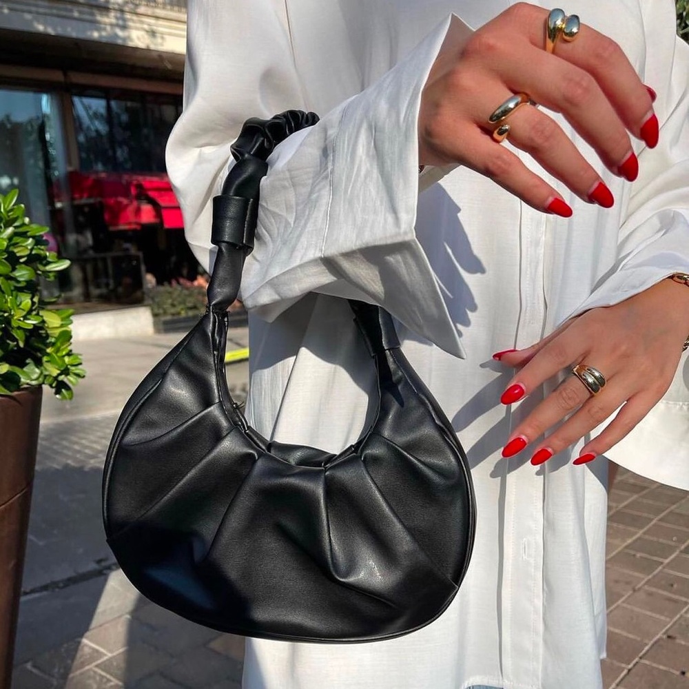 Black  Baguette Handbag
